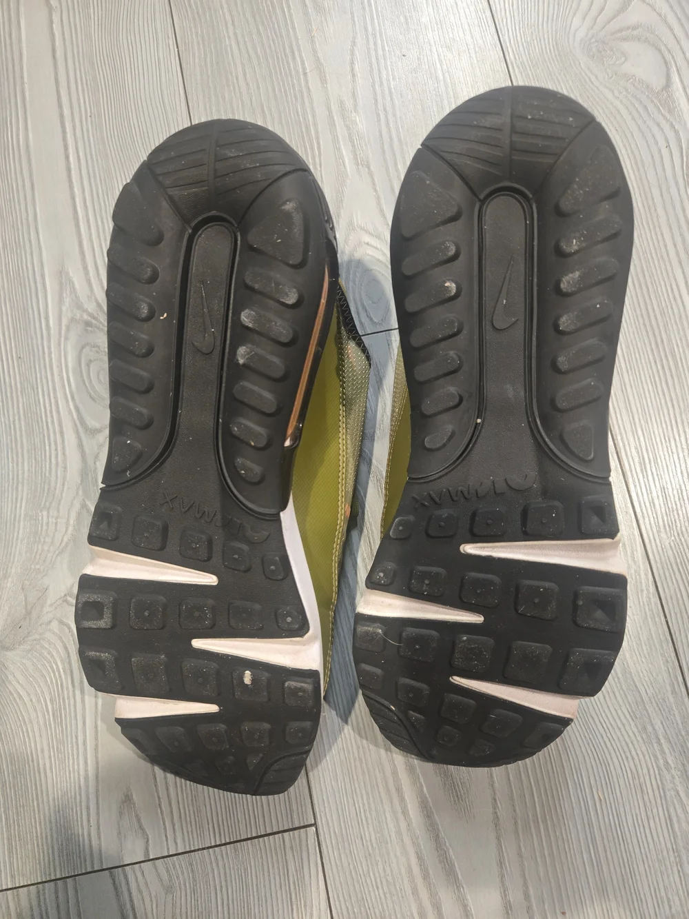 Nike Womens's Olive Green & Neon Orange Air-Style Sneakers - Picture 5 of 5